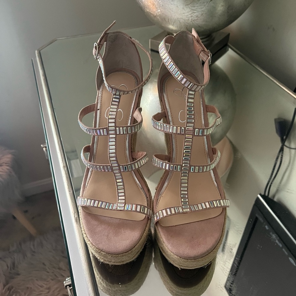 Jessica Simpson Blush Strappy Sandals